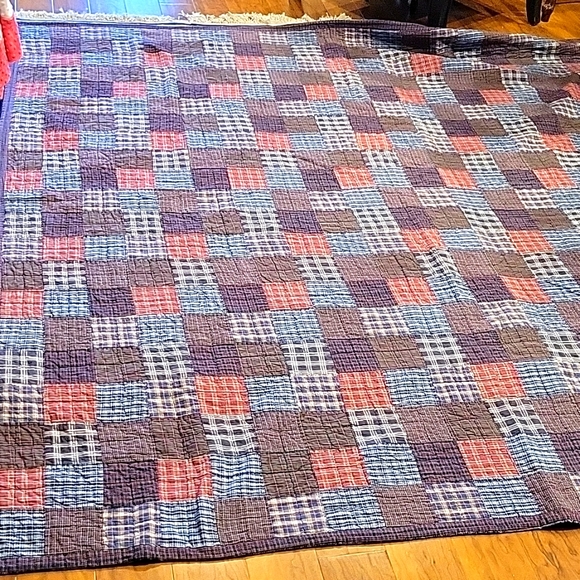 sunham Bedding 86x86 Patchwork Kantha Stitch Quilt Beautiful Countrycabin Poshmark